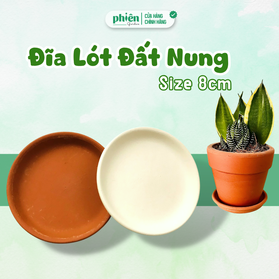 Đĩa Lót Đất Nung 8cm Cho Chậu Cây Mini