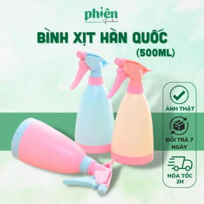Bình Xịt Phun Sương 500ml Tưới Cây Màu Xanh, Hồng