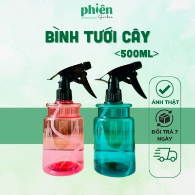 Bình Tưới Cây Trong Suốt Phun Sương 500ml, Phụ Kiện Tưới Cây Mini