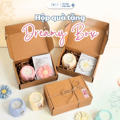 Hộp Quà Tặng Dreamy -  Nến Thơm Và Sáp Hoa Cúc