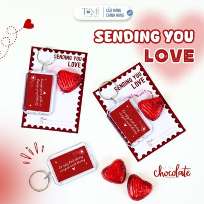 Card Socola Kèm Móc Khóa Thông Điệp