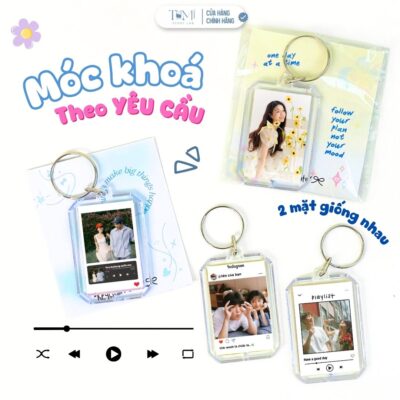 Móc Khoá In Ảnh Có Nội Dung Theo Yêu Cầu Tặng Người Yêu, Bạn Bè