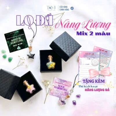 Lọ Đá Thạch Anh Mix Màu – Thu Hút Năng Lượng Tích Cực
