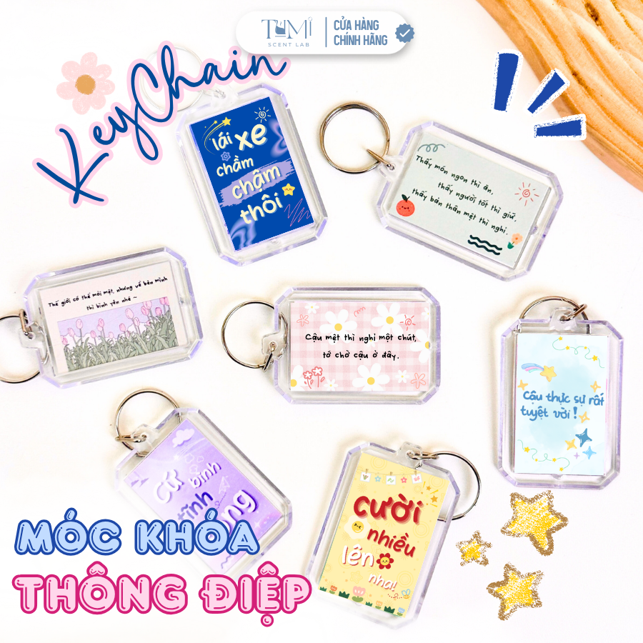 Móc Khóa Thông Điệp Yêu Thương – Truyền Động Lực Tích Cực