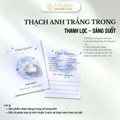Đá Thạch Anh Tự Nhiên, Thanh Tẩy Năng Lượng, Hỗ Trợ Thiền Định, Thu Hút Năng Lượng Tích Cực
