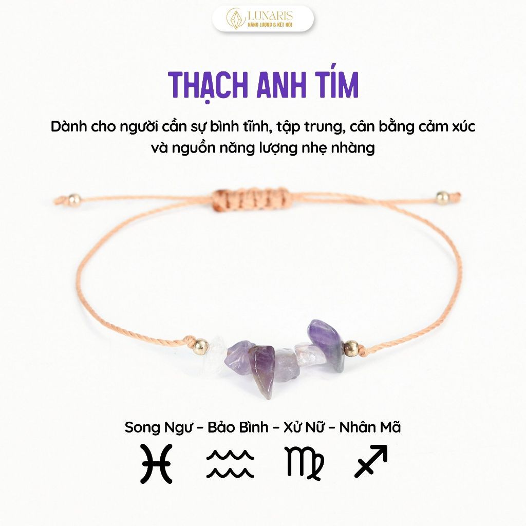 Vòng Tay 12 Cung Hoàng Đạo, Vòng Đá Năng Lượng Tự Nhiên Thu Hút Năng Lượng, Tài Lộc
