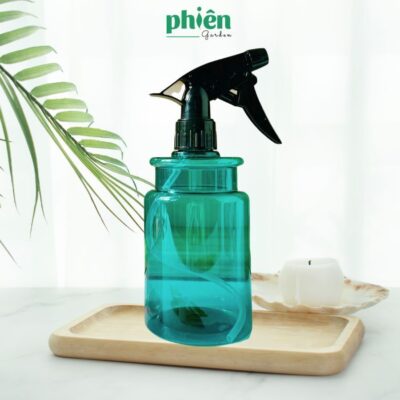 Bình Tưới Cây Trong Suốt Có Màu Dạng Xịt Phun Sương, Phụ Kiện Tưới Cây Mini Để Bàn Xinh Xắn