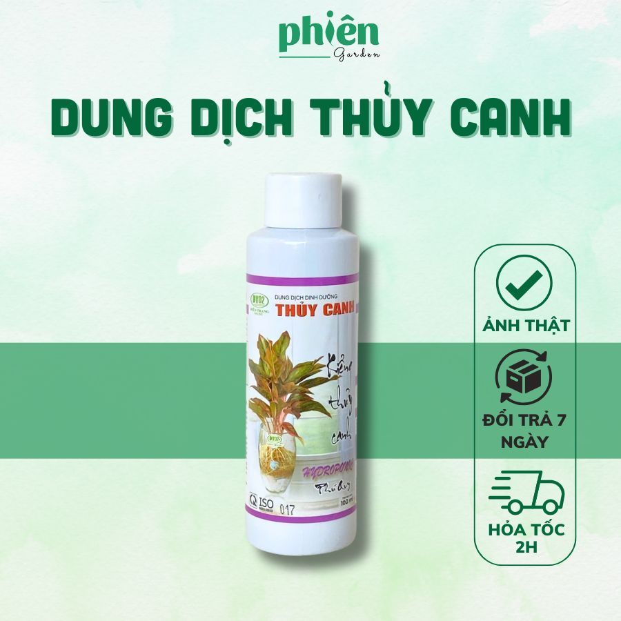 Dung dịch thuỷ canh, Thuỷ sinh Hydroponic 100ml, Phân bón nước cây thuỷ sinh