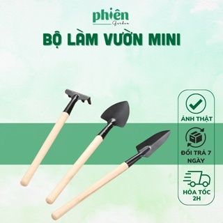 Bộ làm vườn 3 món mini, dụng cụ làm vườn