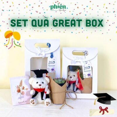 [Hỏa Tốc] Set Quà Great Box Tặng Tốt Nghiệp Xinh Xắn, Kèm Gấu Dễ Thương Đáng Yêu Tặng Bạn Bè