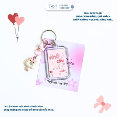 Móc Khóa Thông Điệp Kèm Charm Dễ Thương, Thông Điệp Ý Nghĩa Tặng Bạn Bè, Người Yêu