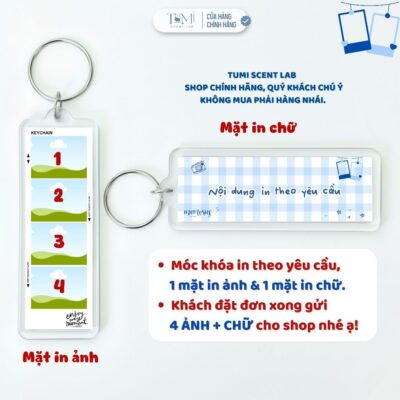 Móc Khóa In Thông Điệp Theo Yêu Cầu 2 Mặt – In Ảnh Kèm Lời Nhắn, Quà Tặng Người Yêu Bạn Bè