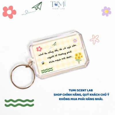 Móc Khóa Thông Điệp Dễ Thương – In Hai Mặt Lời Nhắn, Trang Trí Balo, Quà Tặng Bạn Bè Người Yêu
