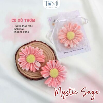 Sáp Thơm Treo Tinh Dầu Tủ Quần Áo, Ô Tô, Sáp Thơm Hình hoa Cúc Handmade
