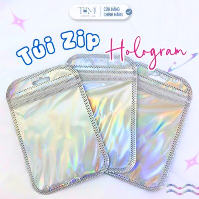 Túi Zip Hologram Bạc 7 Màu – Đựng Trang Sức, Phụ Kiện Nhỏ, Bảo Quản Đồ Cá Nhân