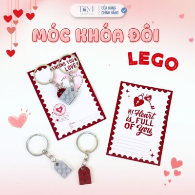 Móc Khóa Đôi Lego Tình Yêu – Gắn Kết Tình Cảm, Phụ Kiện Cặp Đôi, Quà Tặng Người Yêu