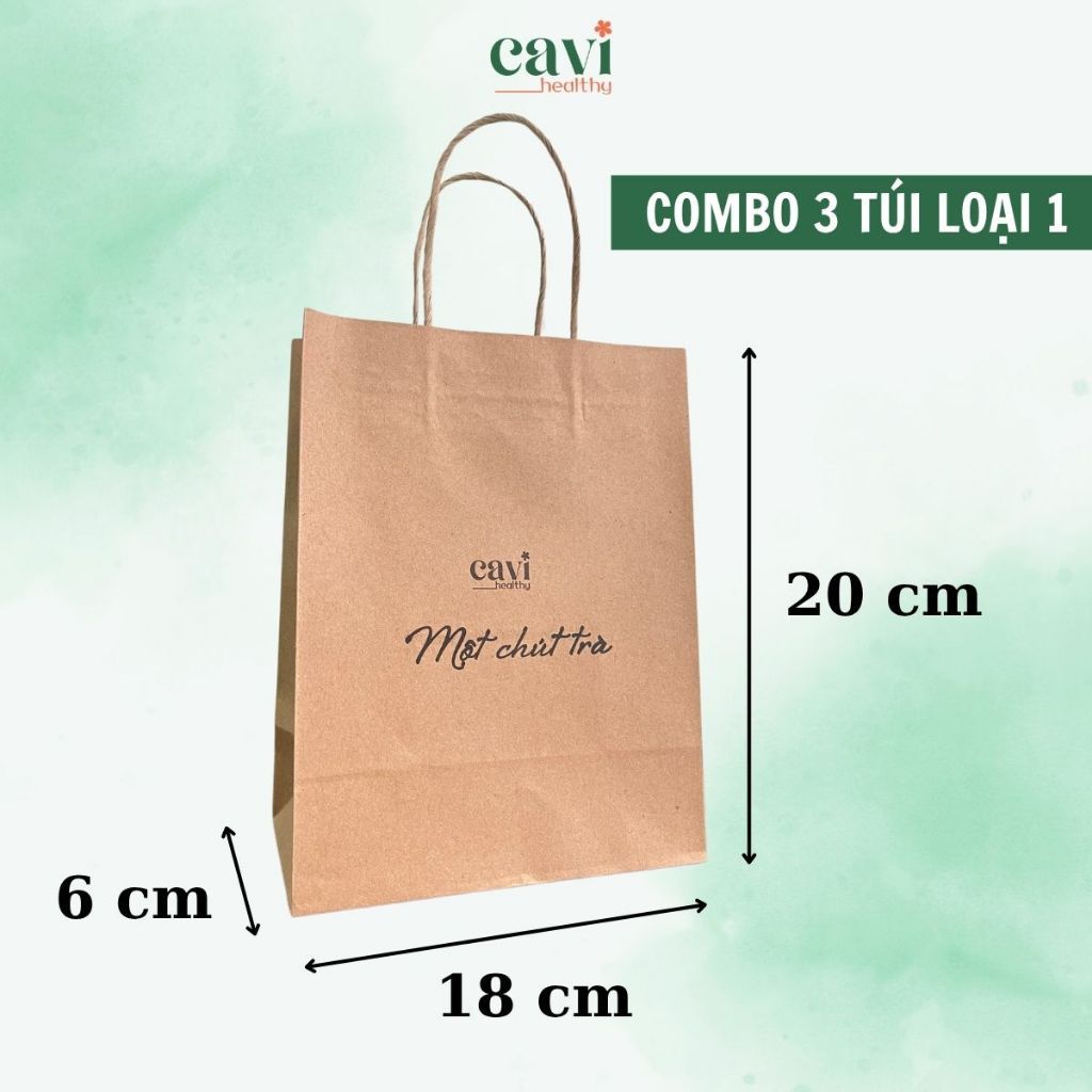 Túi Giấy Kraft Xi Măng Giấy Dày - Túi Giấy Kraft Đựng Có Quai, Nhiều Size, Túi Giấy Đựng Quà