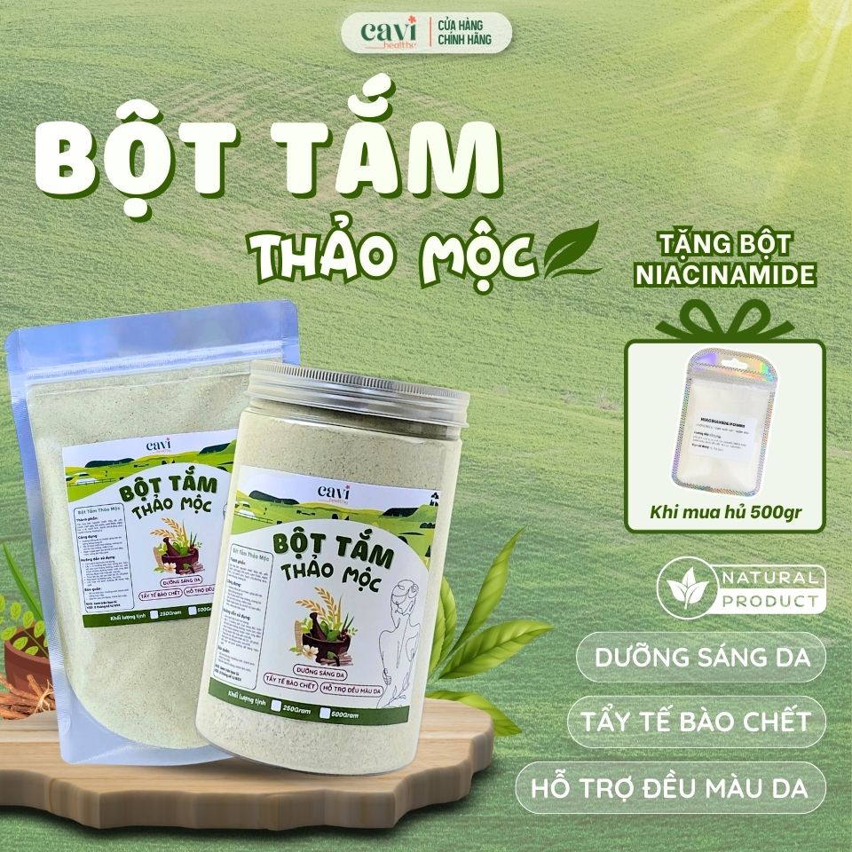 "Bột Tắm Trắng Thảo Mộc – Dưỡng Da Mịn Màng, Giảm Thâm Sạm, Dùng Tắm Body Toàn Thân "