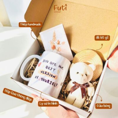 Hộp Quà Ly Sứ Dễ Thương – Set Quà Ý Nghĩa Tặng Đồng Nghiệp, Bạn Bè, Người Thân