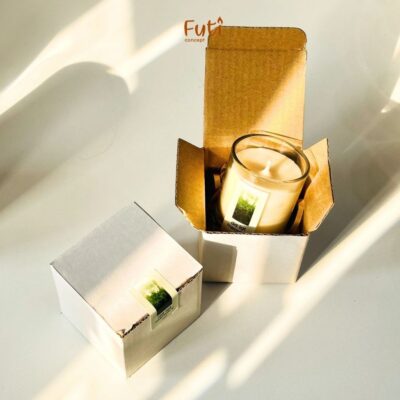 Nến Thơm Hương Đà Lạt Memory Kèm Hộp, Cốc Thuỷ Tinh Cao Cấp, Quà Tặng Nến Thơm