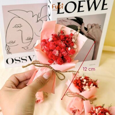 Bó Hoa Baby Khô Mini Dễ Thương, Bó Hoa Hướng Dương, Hoa Tulip Phụ Kiện Quà Tặng Xinh Xắn