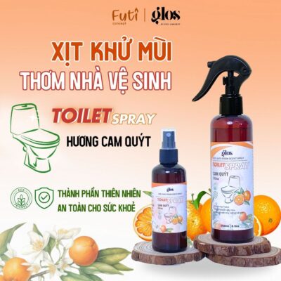 Xịt Khử Mùi Nhà Vệ Sinh, Thơm Toilet, Hương Cam Quýt Tươi Mát, Thành Phần Thiên Nhiên [MUA 2 GIẢM 44K]