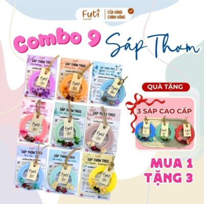 Combo 9 Sáp Thơm Tặng 3 Tủ Quần Áo – Khử Mùi, Lưu Hương Lâu, Trang Trí Tủ & Phòng
