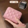 Ví Nữ Mini Nhiều Ngăn, Ví Nữ Cầm Tay Mini Thêu Họa Tiết Phong Cách Hàn Quốc