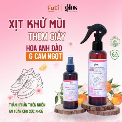 Xịt Khử Mùi Thơm Giày Hương Hoa Anh Đào Và Cam Ngọt, Shoe Spray Thành Phần Thiên Nhiên [MUA 2 GIẢM 44K]