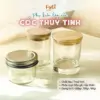 Cốc Đựng Nến Thủy Tinh Nắp Gỗ