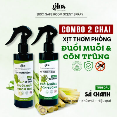 Combo 2 Chai Xịt Thơm Phòng Hương Sả Chanh