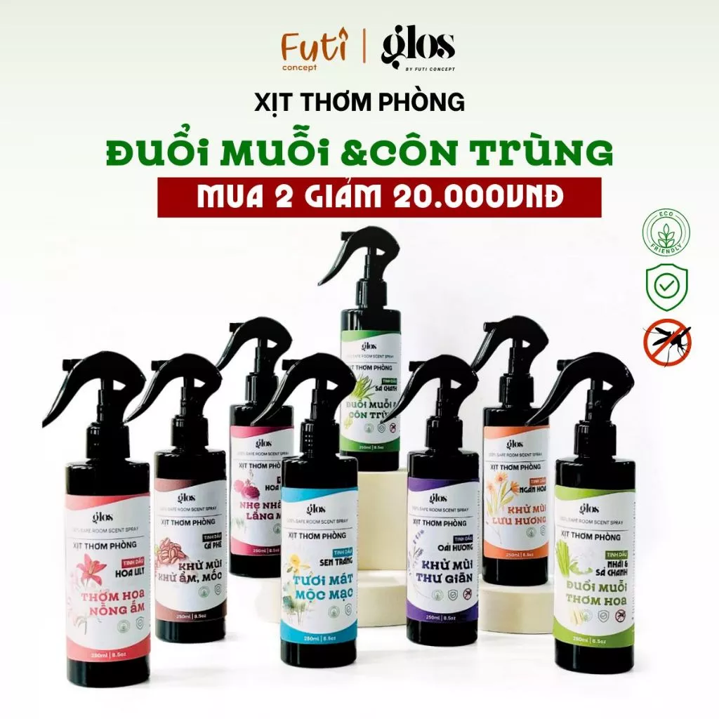 Xịt Thơm Phòng Tinh Dầu Sả Chanh, Lavender