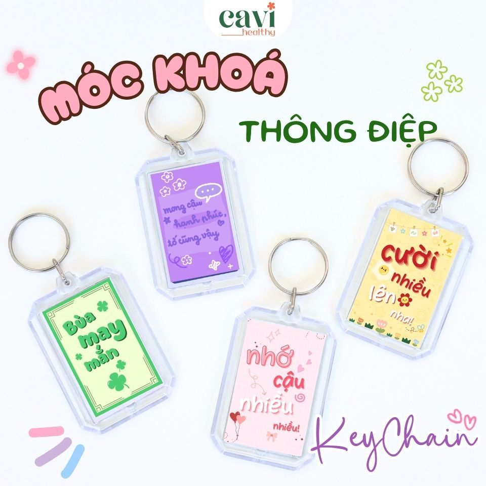 Móc Khóa Thông Điệp Truyền Động Lực, Treo Balo Túi Xách