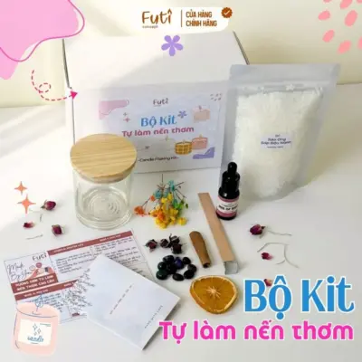 Set Tự Làm Nến Thơm Cốc Thủy Tinh