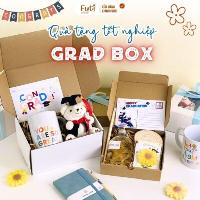 Hộp Quà Tặng Tốt Nghiệp, Set Quà Ly Sứ Và Gấu Tốt Nghiệp