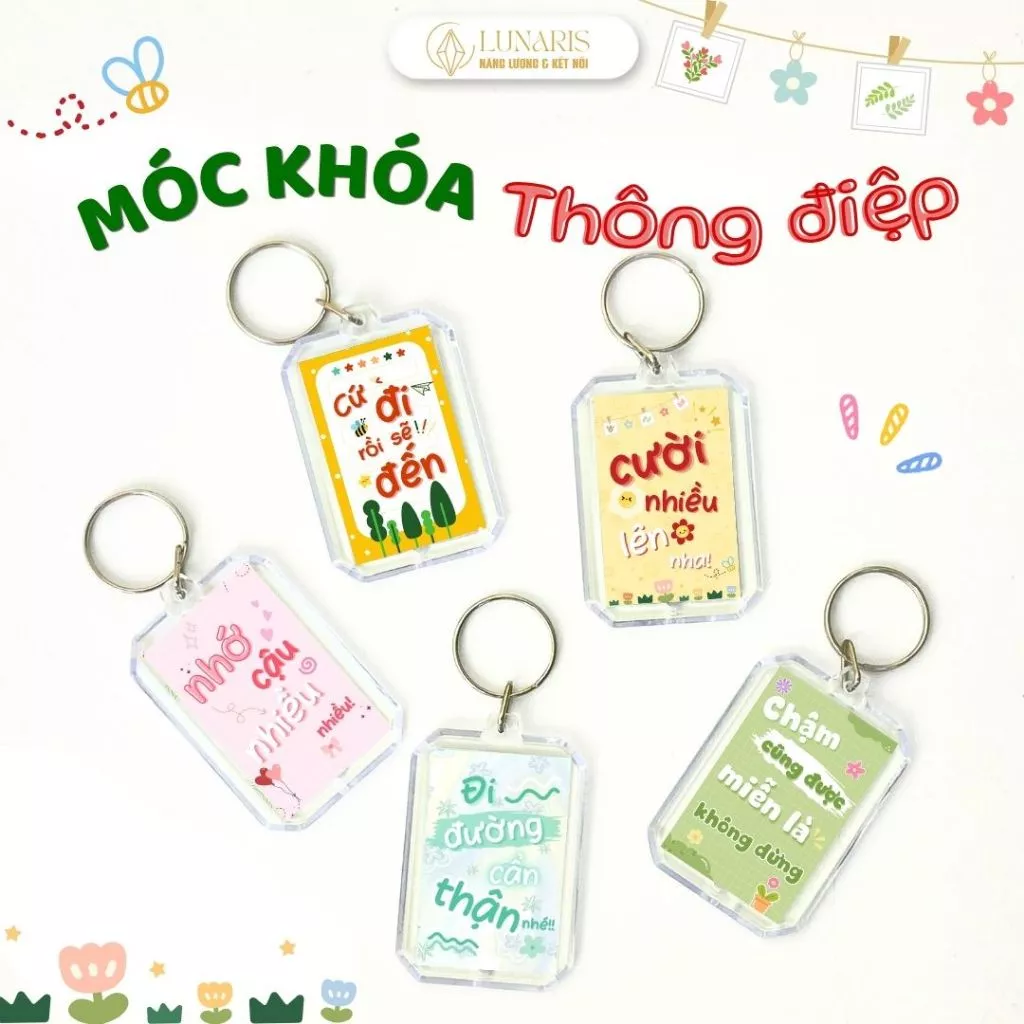 Móc khóa thông điệp ý nghĩa