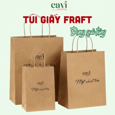 Túi Giấy Kraft Đựng Quà, Túi Đựng Có Quai, Nhiều Size
