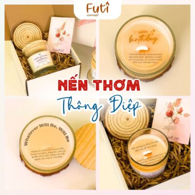 Hộp Quà Nến Thơm Thông Điệp Theo Yêu Cầu